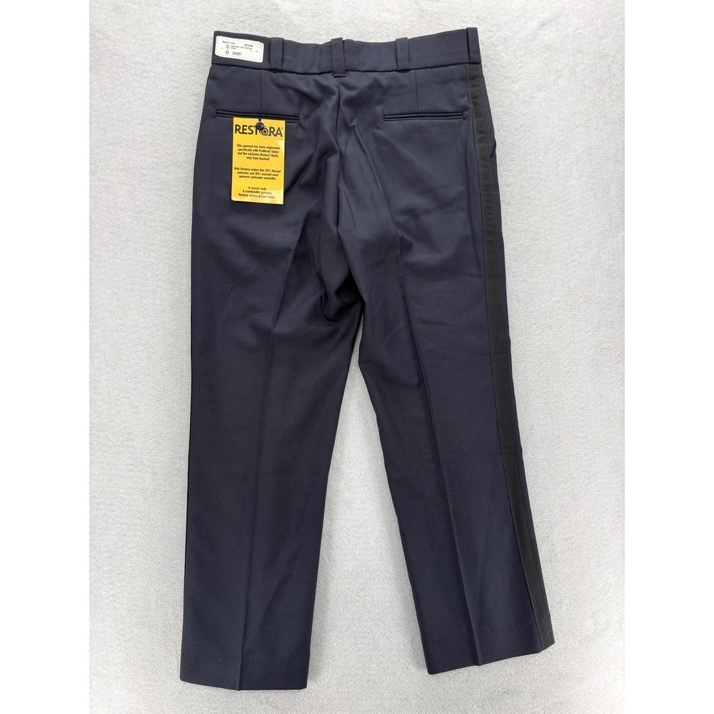 Fechheimer Restora Dress Pants Mens 35x31 Blue Wool Blend Uniform Police Stripe